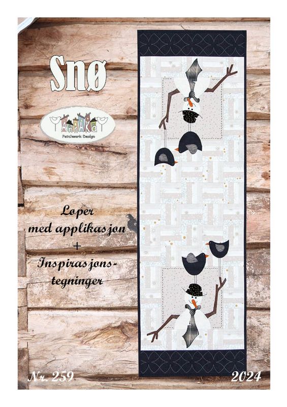 Snø - materialpakke til løper (ramme er lik mønstermodell)