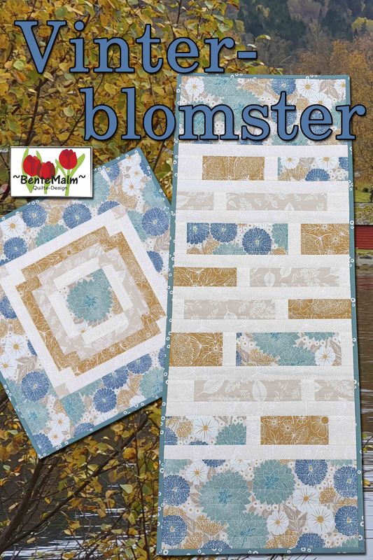 Vinterblomster - mønster på løper