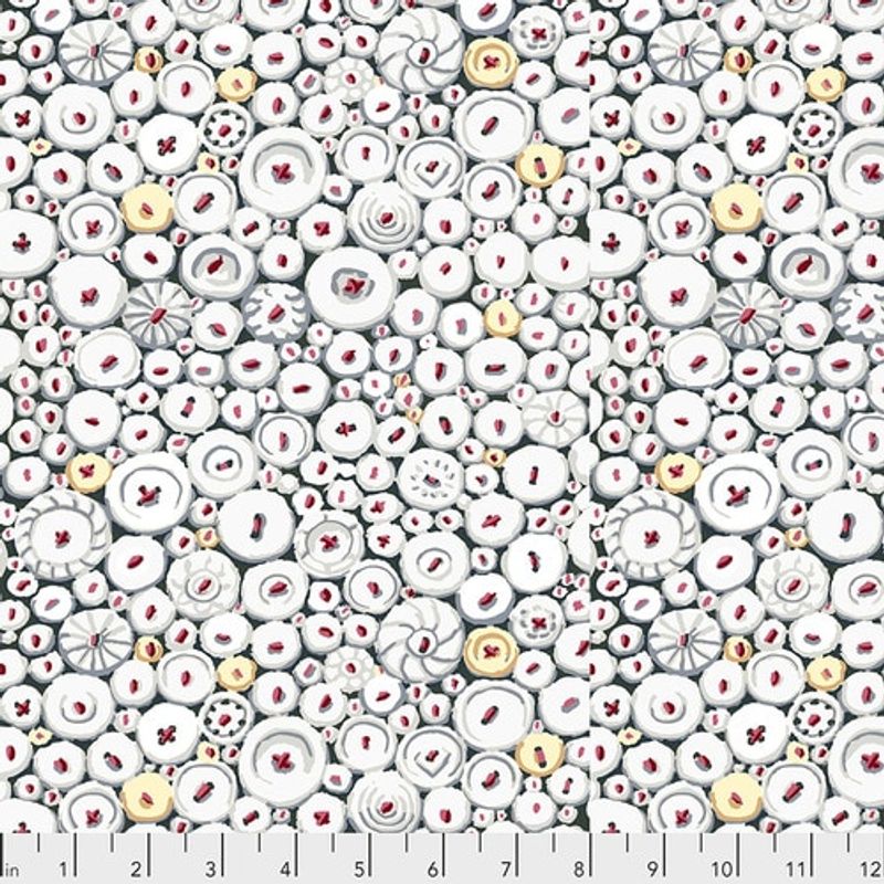 Button Mosaic - White