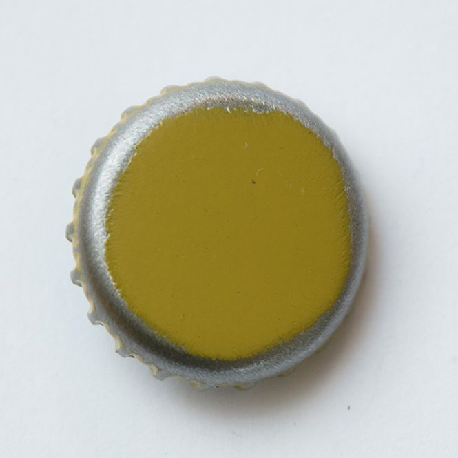 Hovedbilde Knapp - bruskork - oker 3cm