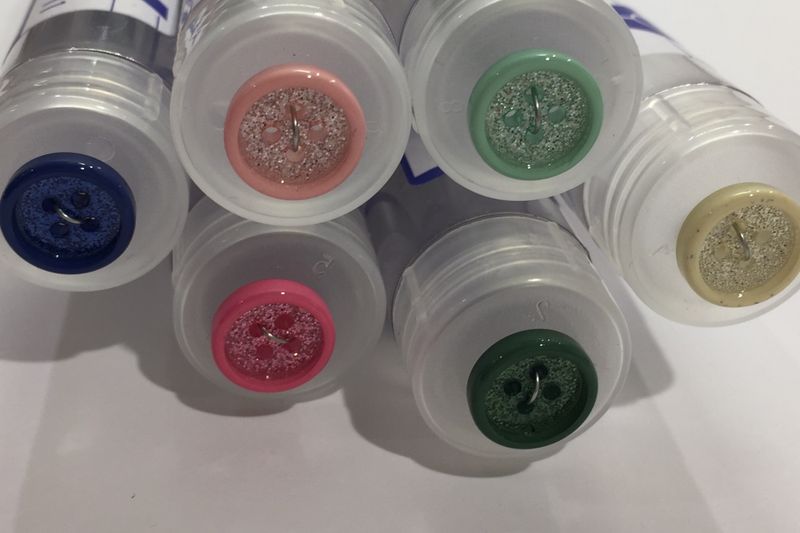 Knapper med glitter
