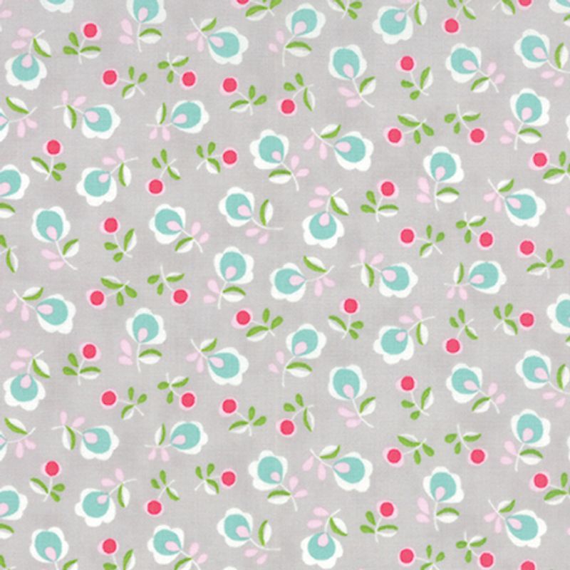 Små mint farget blomster på dus grå bunn