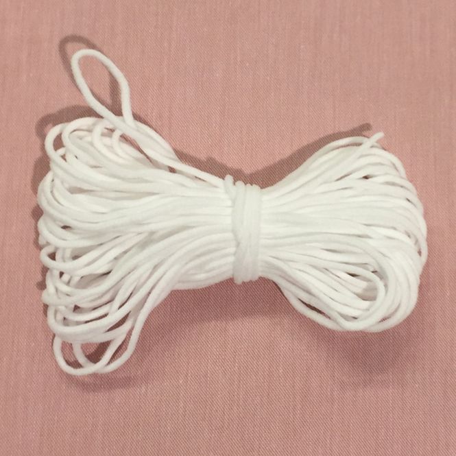 Hovedbilde Strikk hvit - 3mm mykt ...