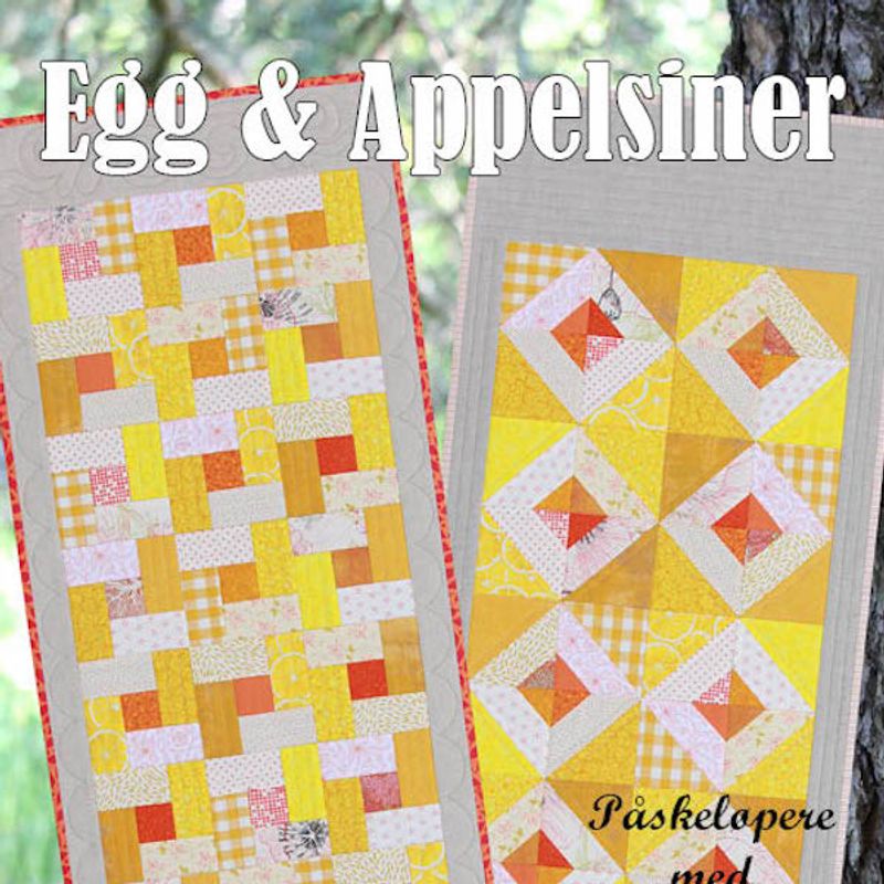 Egg og appelsiner -mønster på 2 løpere
