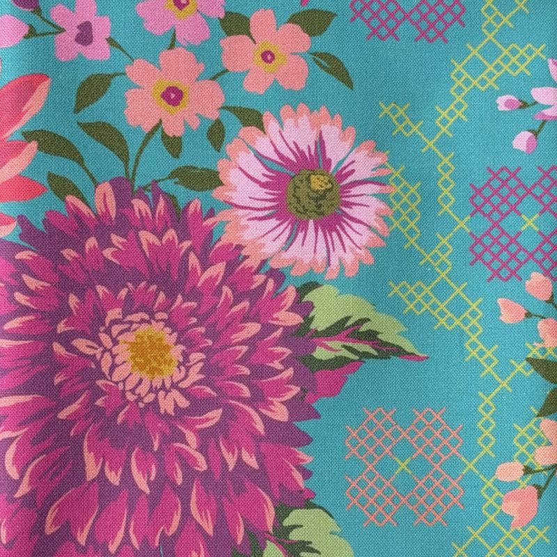 Parlor - Blomster og korsting på sjøgrønn bunn