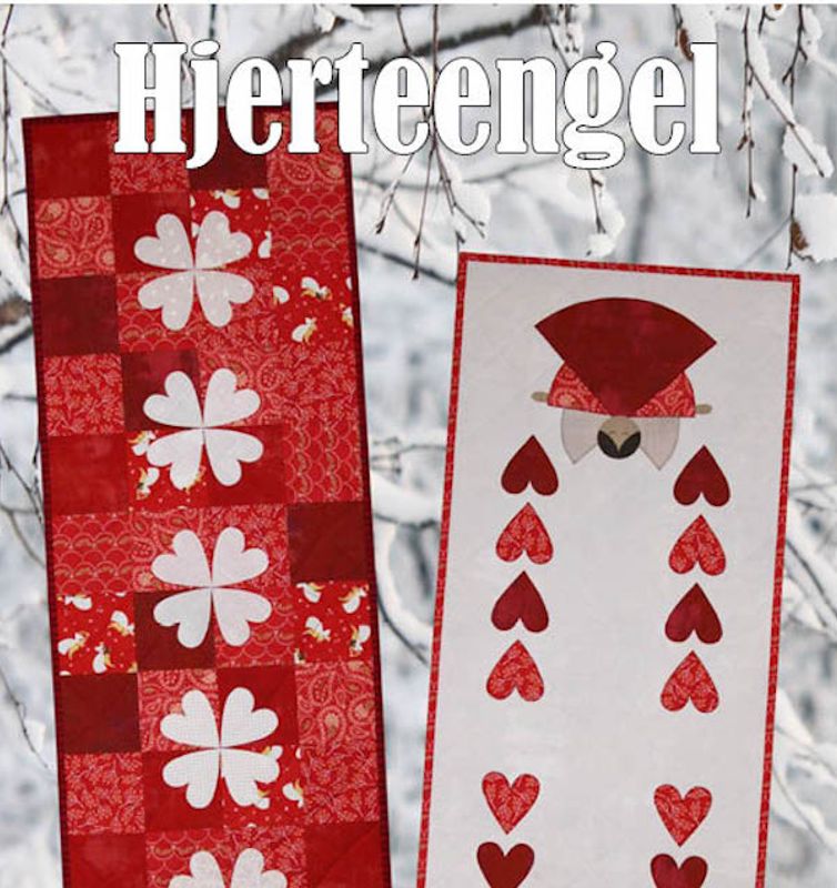 Hjerteengel - mønster på 2 løpere