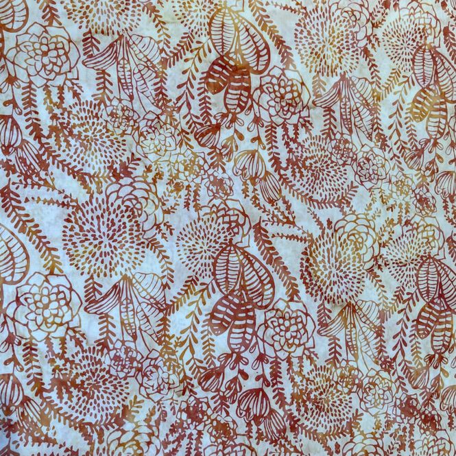 Hovedbilde Batikk - gul oransje trykk - ...